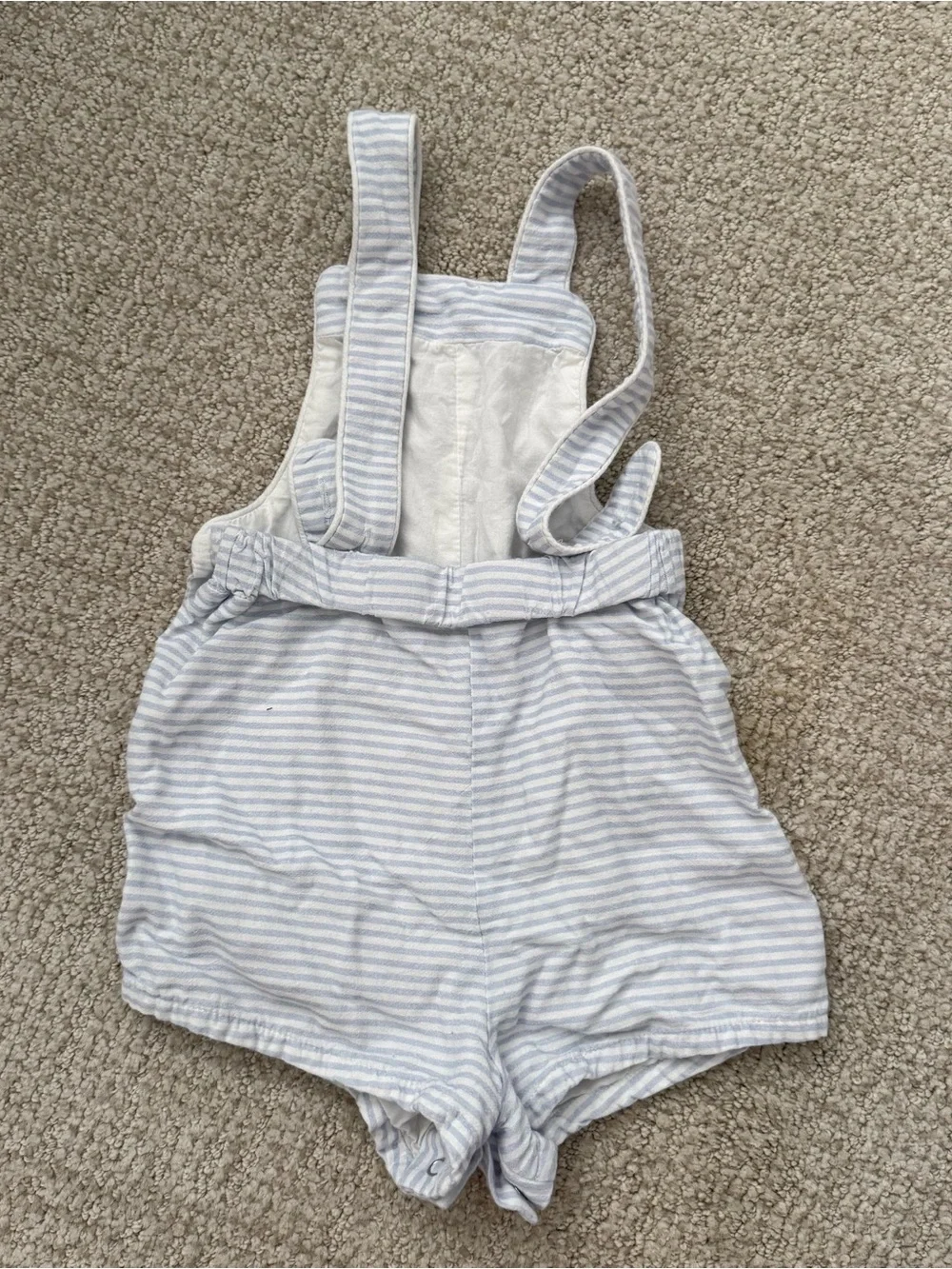 Lot of Minnow Baby Boys Cotton Romper Bubbles 18-24 Months blue stripe gingham